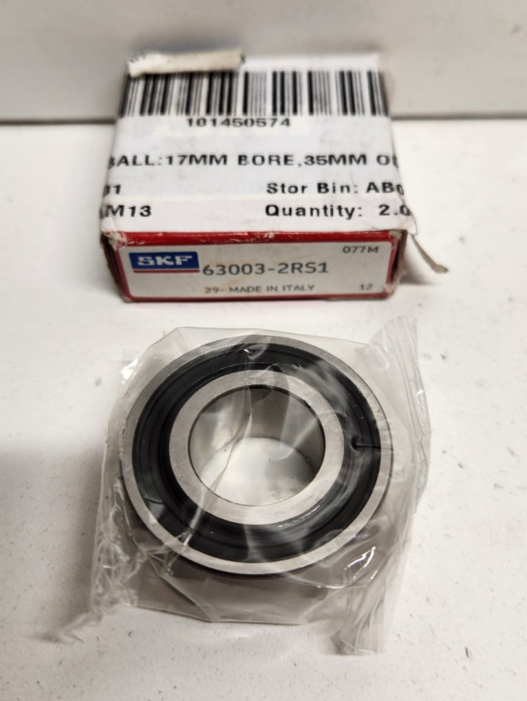NEW IN BOX! SKF 17MM ID X 35MM OD X 14MM SEALED BEARING 63003-2RS1