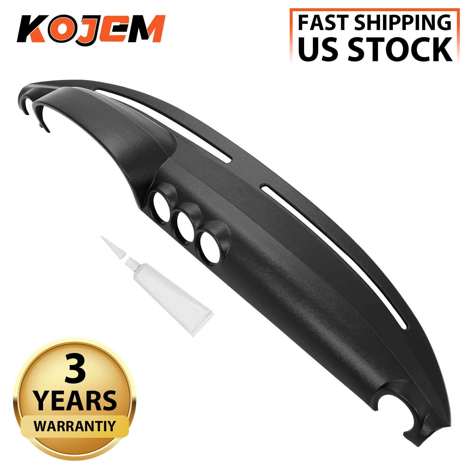 Black Dashboard Dash Cover Overlay For Mercedes Benz R107  350SL 380SL 1972-1989