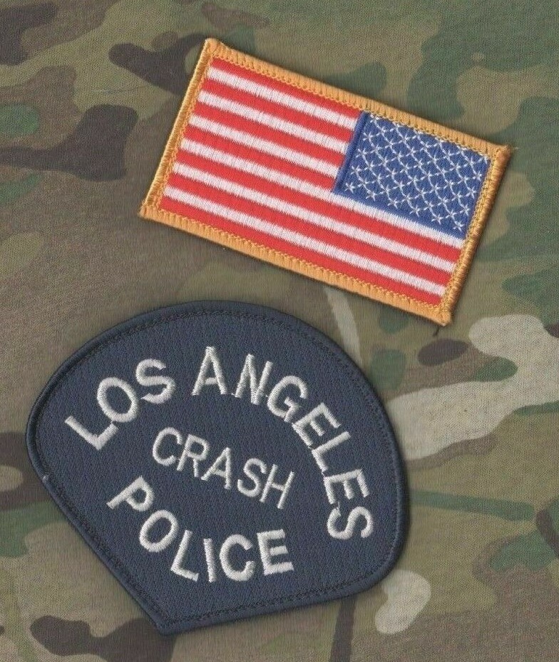 L@PD LA ⭐CRASH⭐ SHOULDER SLEEVE INSIGNIA + REVERSED US FLAG (vêlkrö backing)