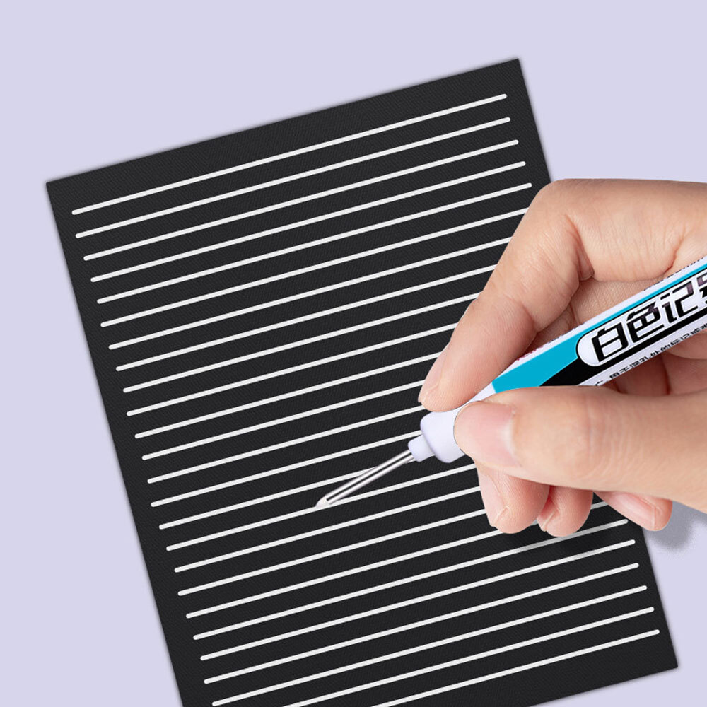 3Pcs 0.7mm White Permanent Paint Marker Pen for Rock Wood Plastic Glass Metal