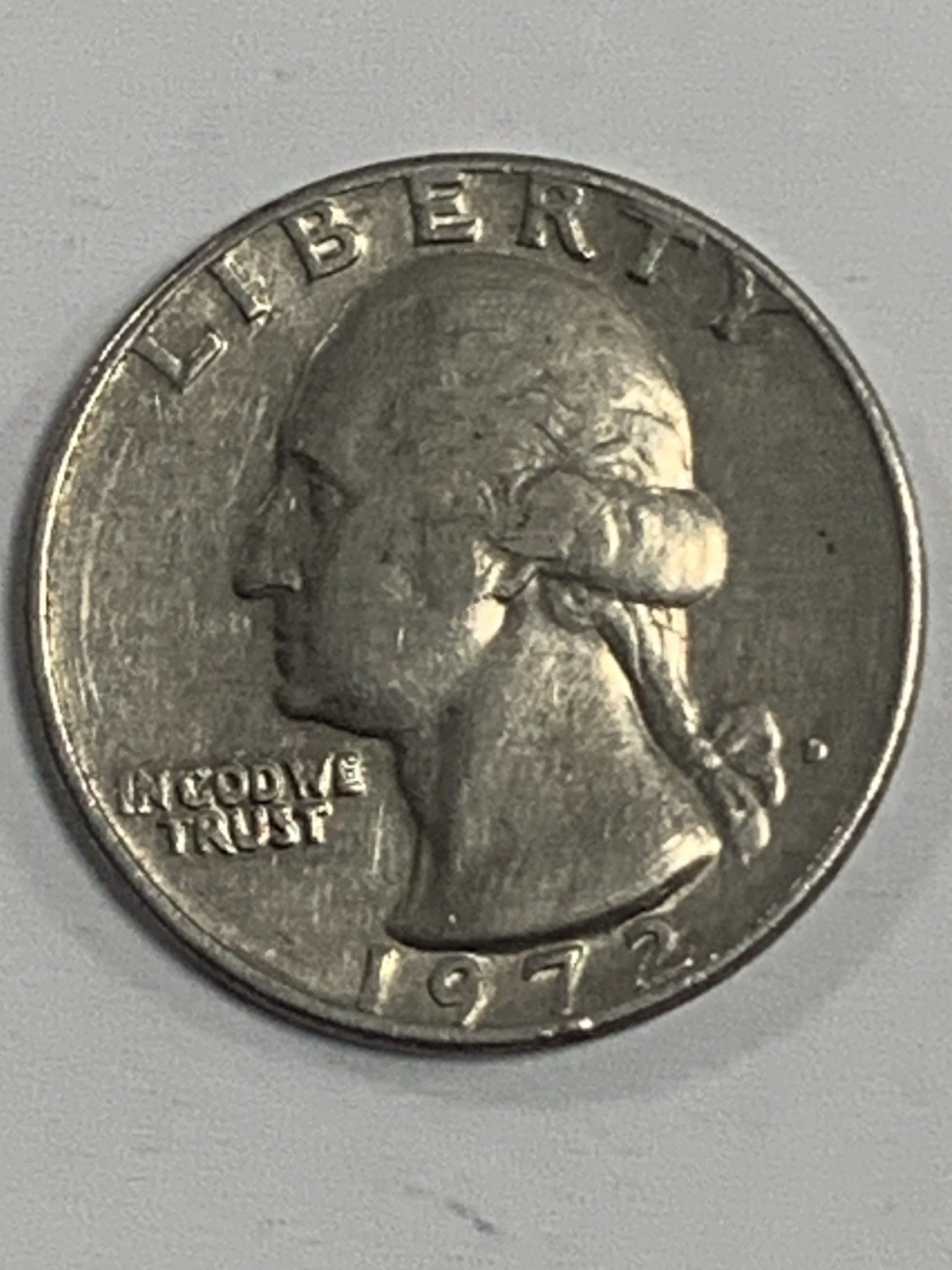 1972 Washington Quarter, DDR On “United States Of America” And On “Quarter “