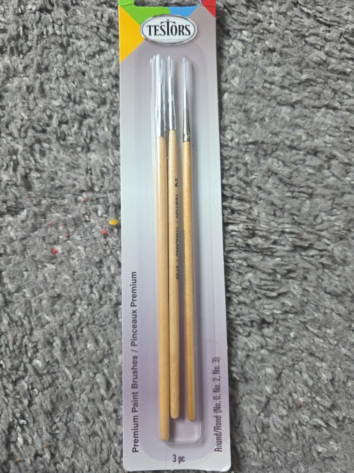 Testors Premium Round Tip Paint Brush Set - 3 Pack