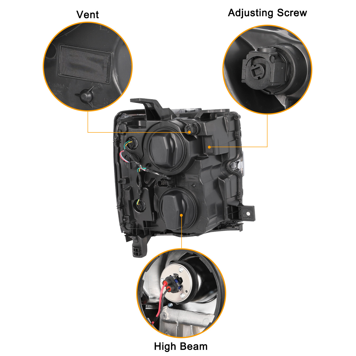 For 2015-2019 Chevy Silverado 2500HD 3500 HID Projector Headlights Left& RIight