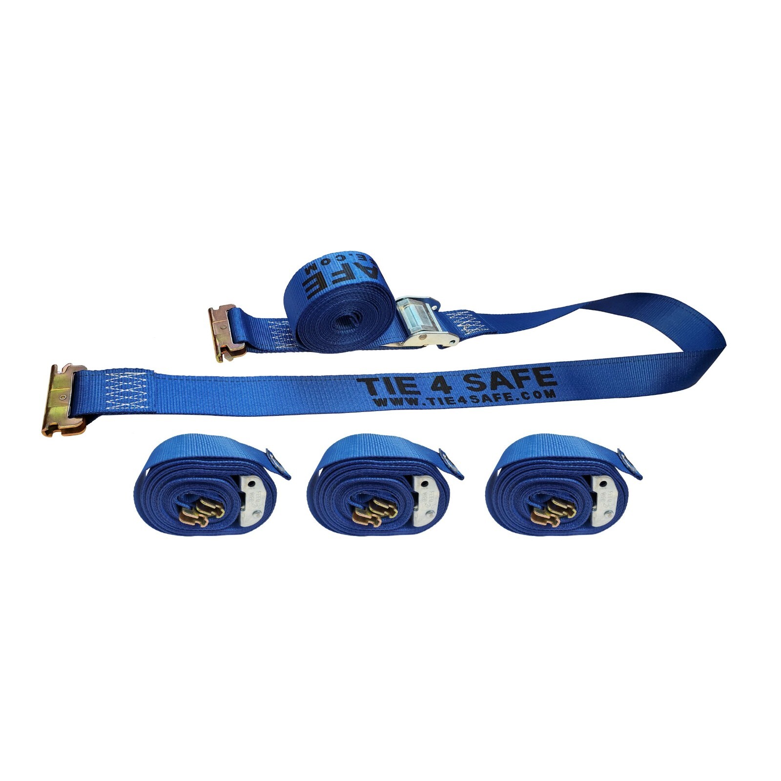 4 Pack 2' x 20' E-Track Cam Buckle Strap Truck Trailer Enclosed Cargo Tie Down