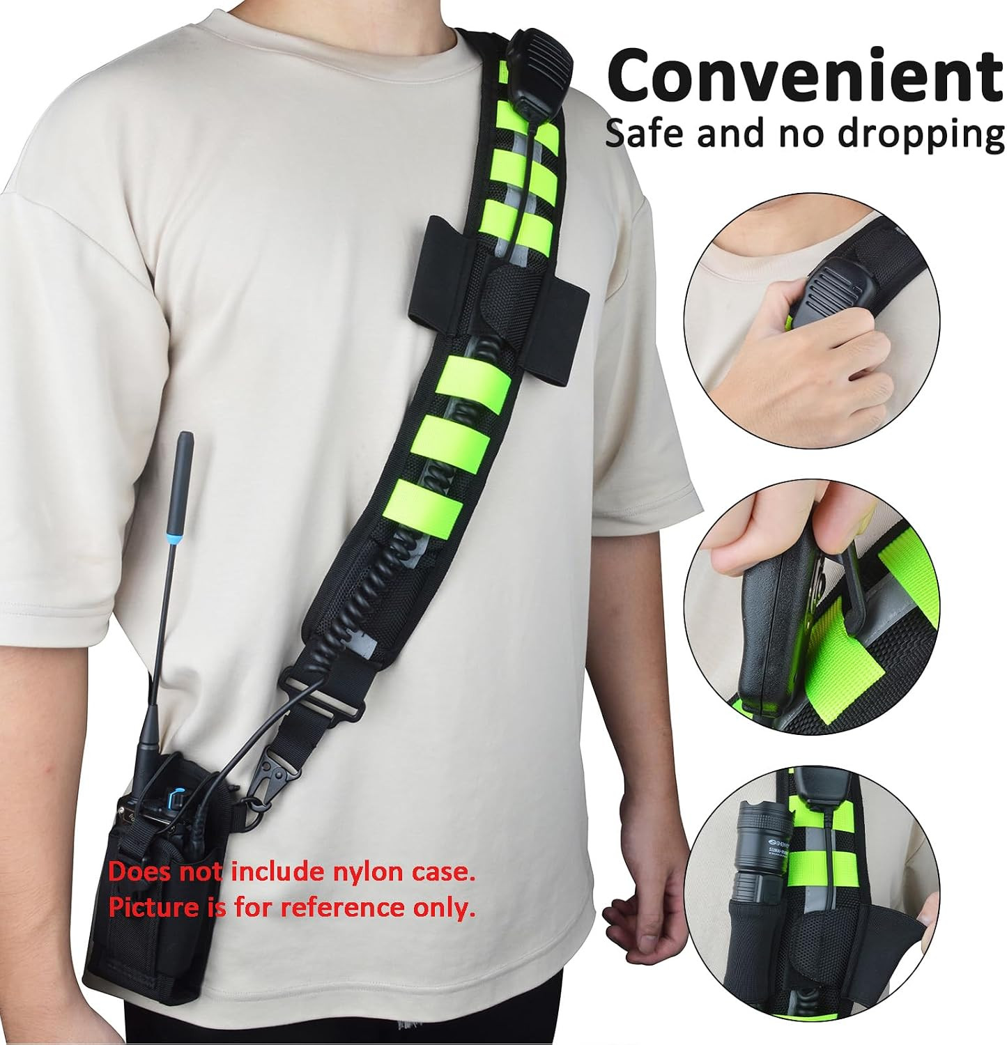 Adjustable Reflective Crossbody Shoulder Breathable Strap (3.5Ft to 4.9Ft) Repla