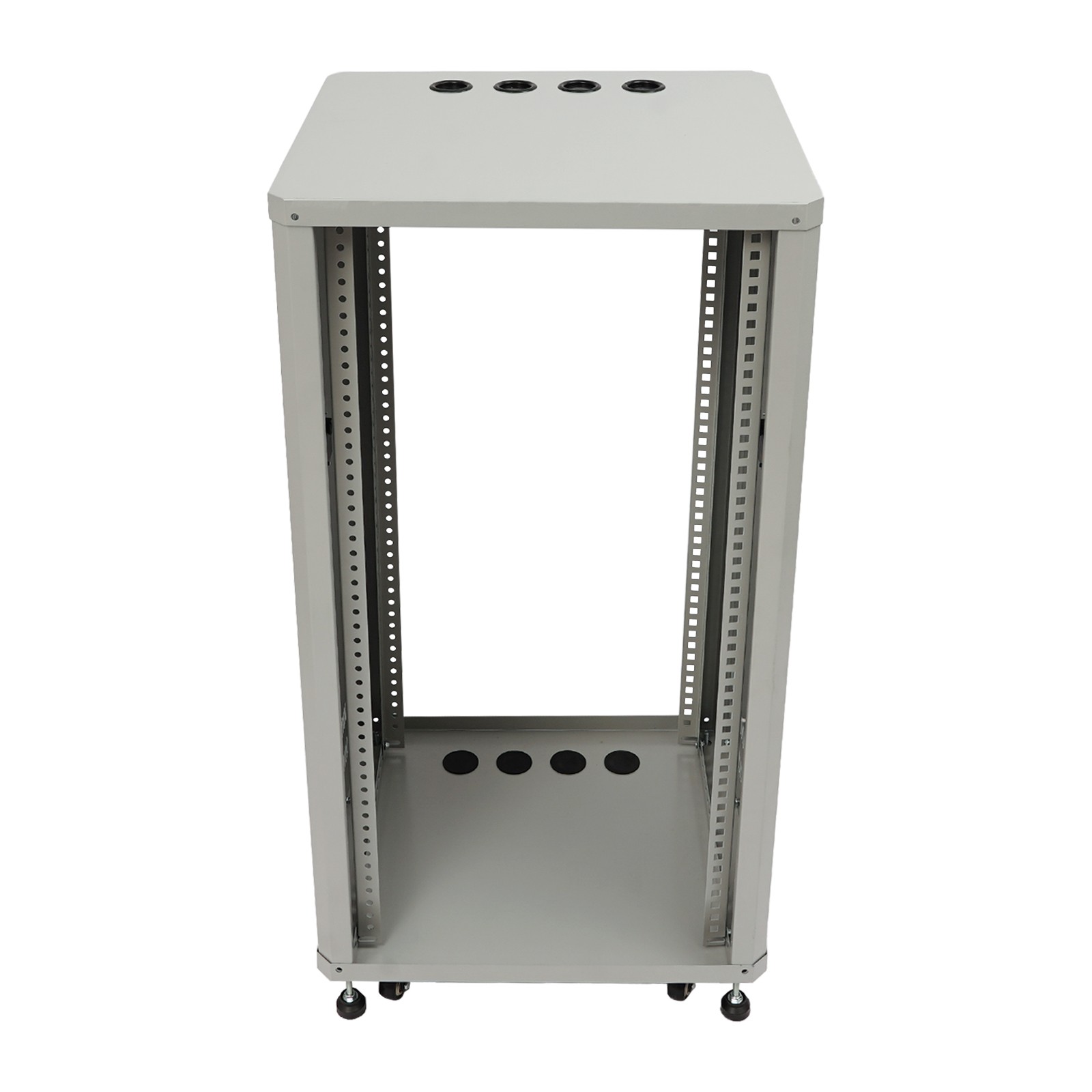 Rolling DJ Mixer Stand 22U Stereo & Server Rack with Wheels, Open Frame Rack NEW