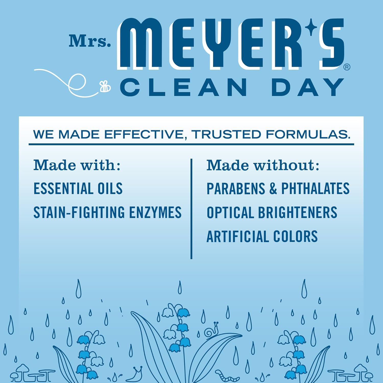 CLEAN DAY Ultra Concentrated Laundry Detergent, Rain Water Scent, 24.3 Fl Oz