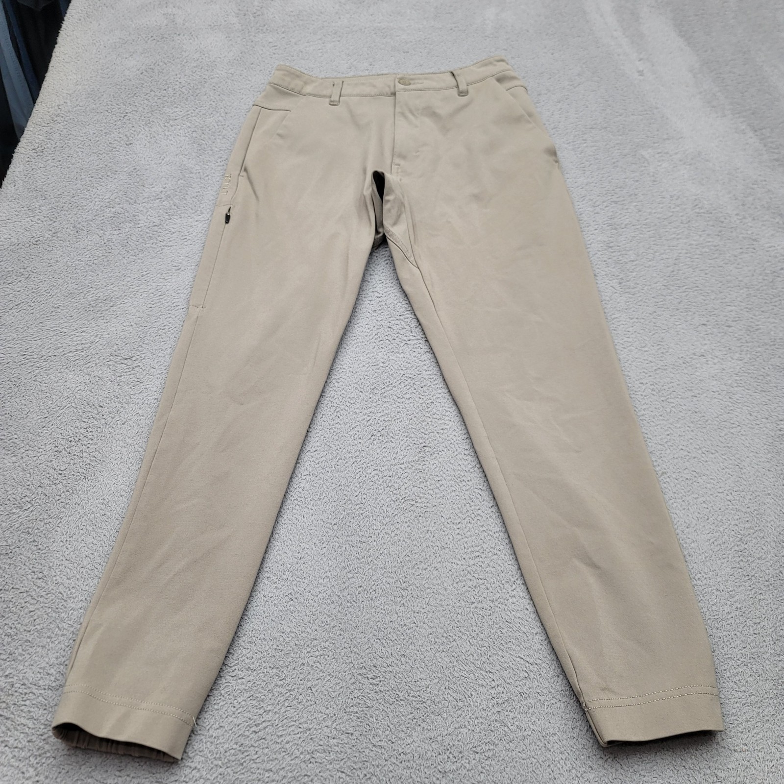 BYLT Premium Basics Jogger Pants Size 28 Tan Khaki Performance Stretch *Read