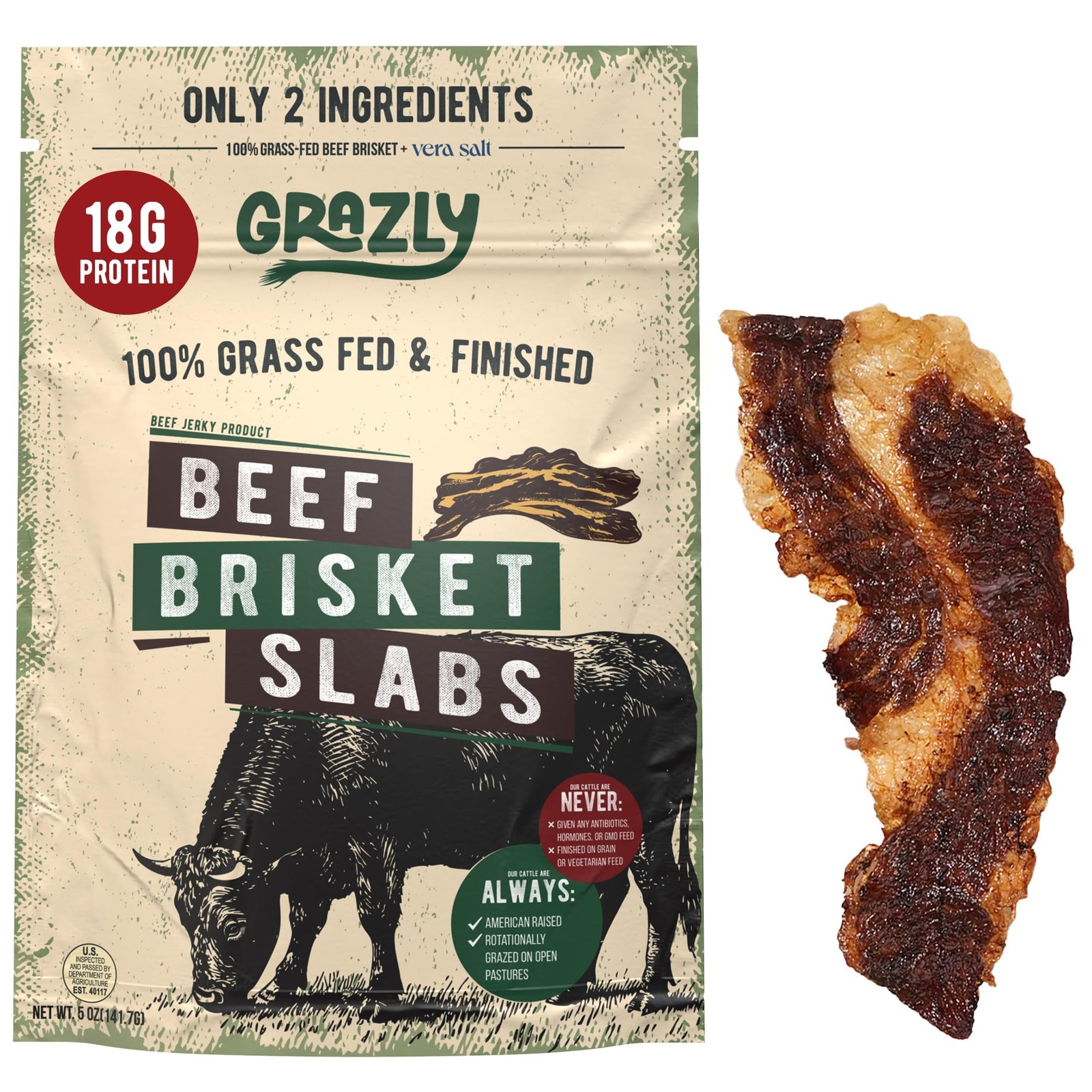 Beef Brisket Slab – Steakhouse Quality | Grass-Fed & Finished | Only Meat & S...