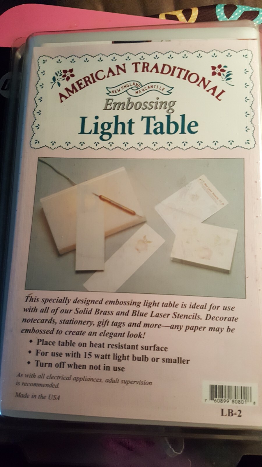 American Traditional Embossing Light Table Tracing Working Crafts Cards diy New