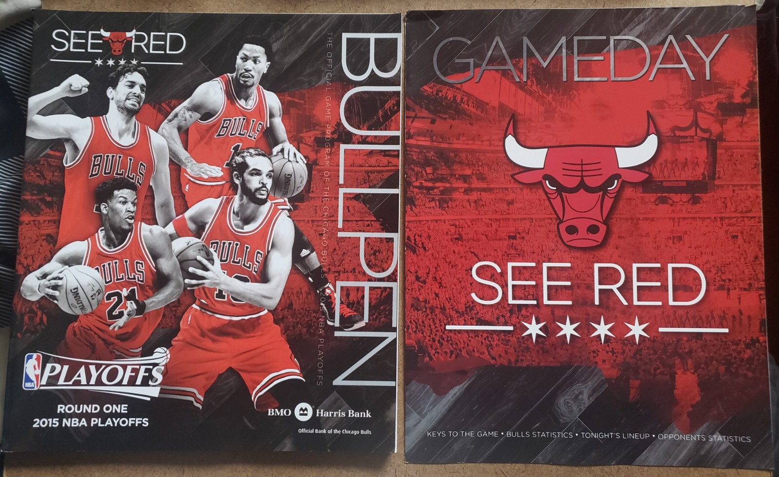 2015 Chicago Bulls vs Milwaukee Bucks Playoff Program w/Gameday Roster