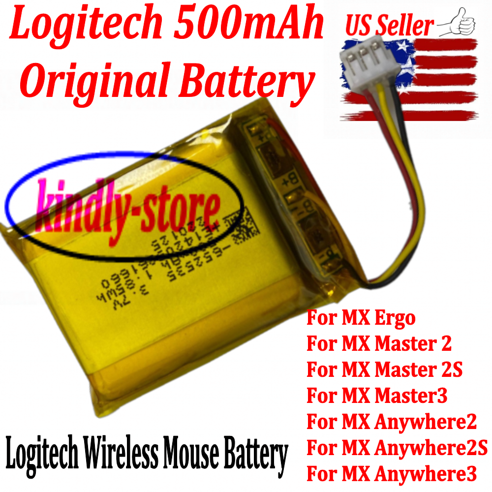 500mAh Original Battery For Logitech MX Anywhere2 Anywhere 2S Anywhere 3 Mouse