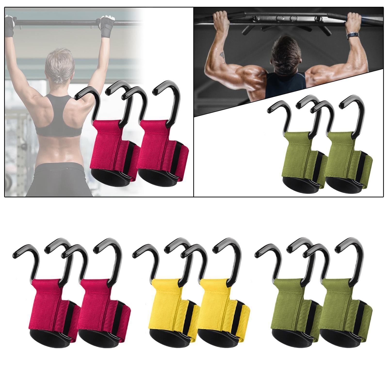 Fitness Weight Lifting Hook Weightlifting Grip No Slip Workout Gym Lifting Strap