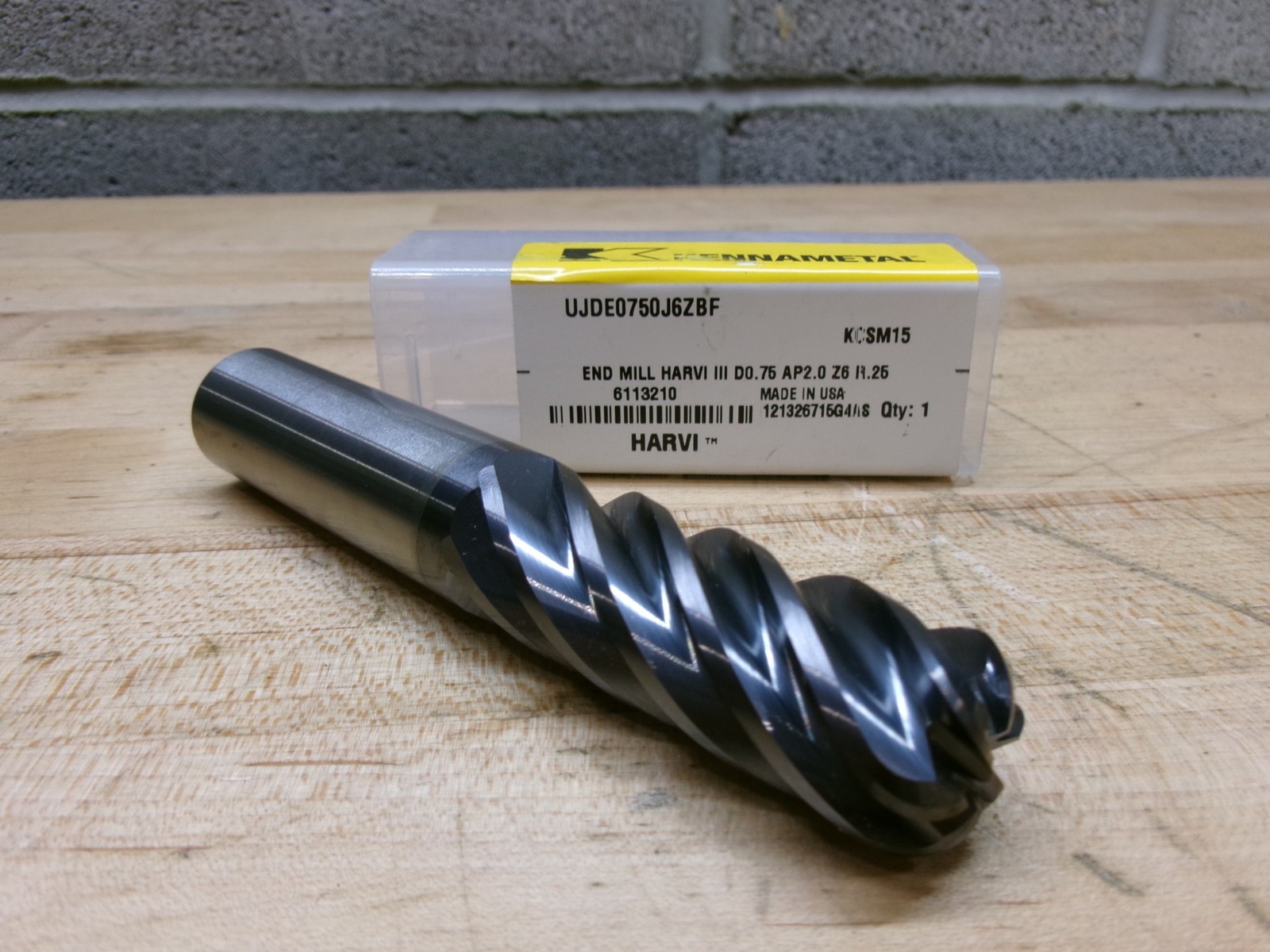 Kennametal | Carbide End Mill | # 6113210 | 0.75 in x 4.5 in