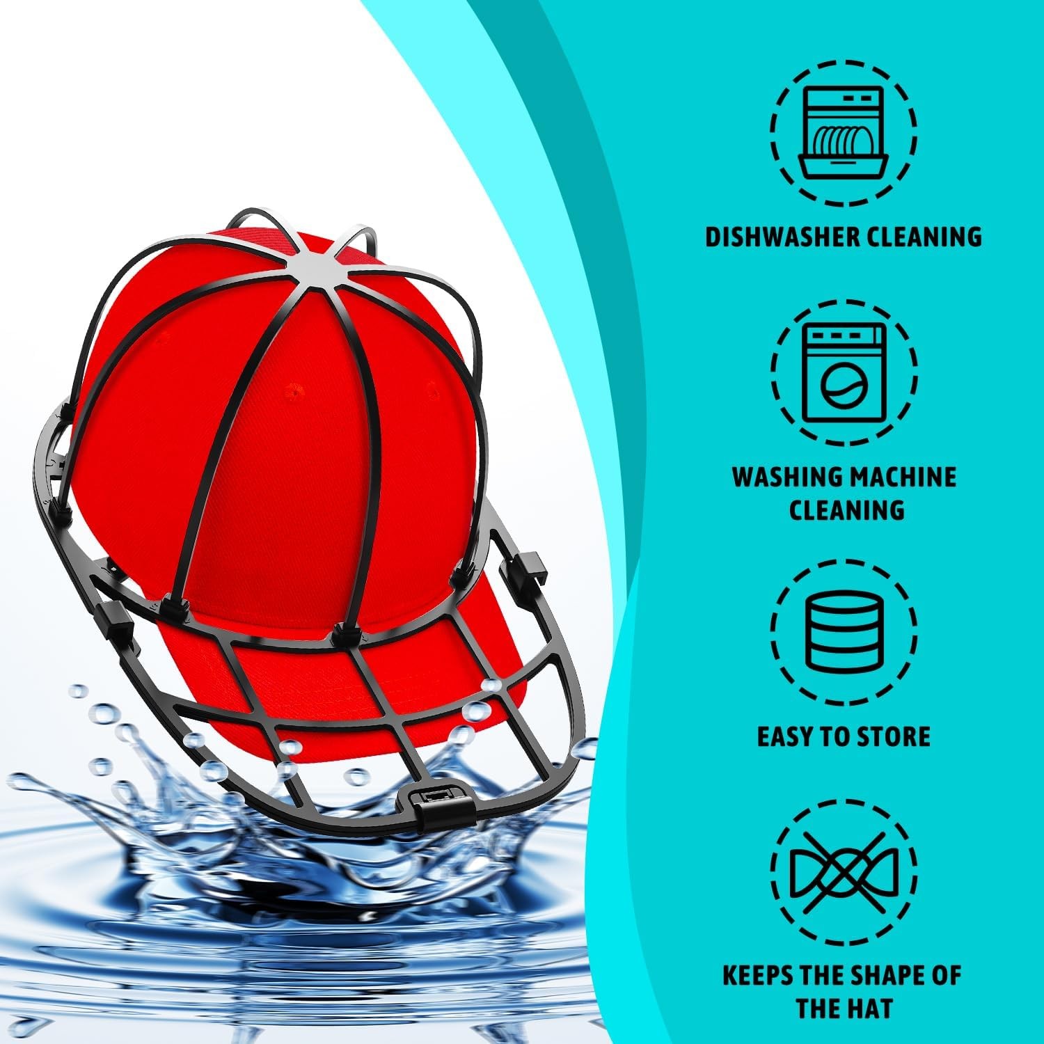 Hat Washer for Washing Machine, 1 Pack Hat Cleaner for Baseball Caps with Frame