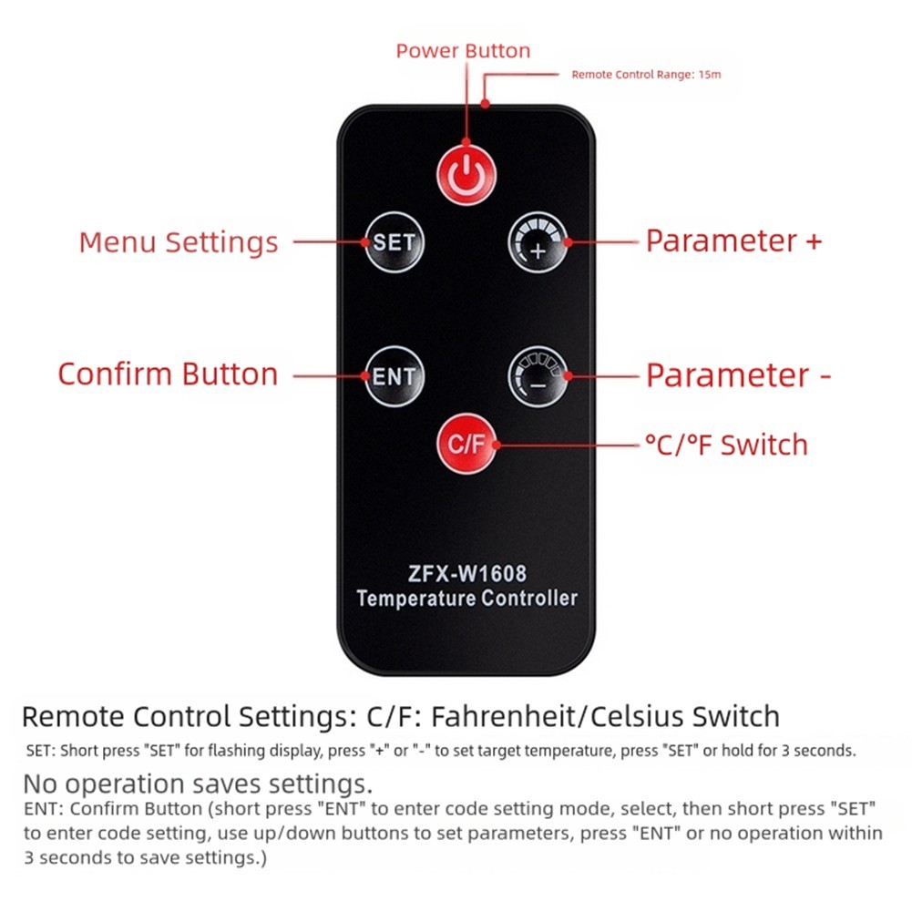 DC12V Digital Temperature Controller with Remote Sensor for Refrigerator Use