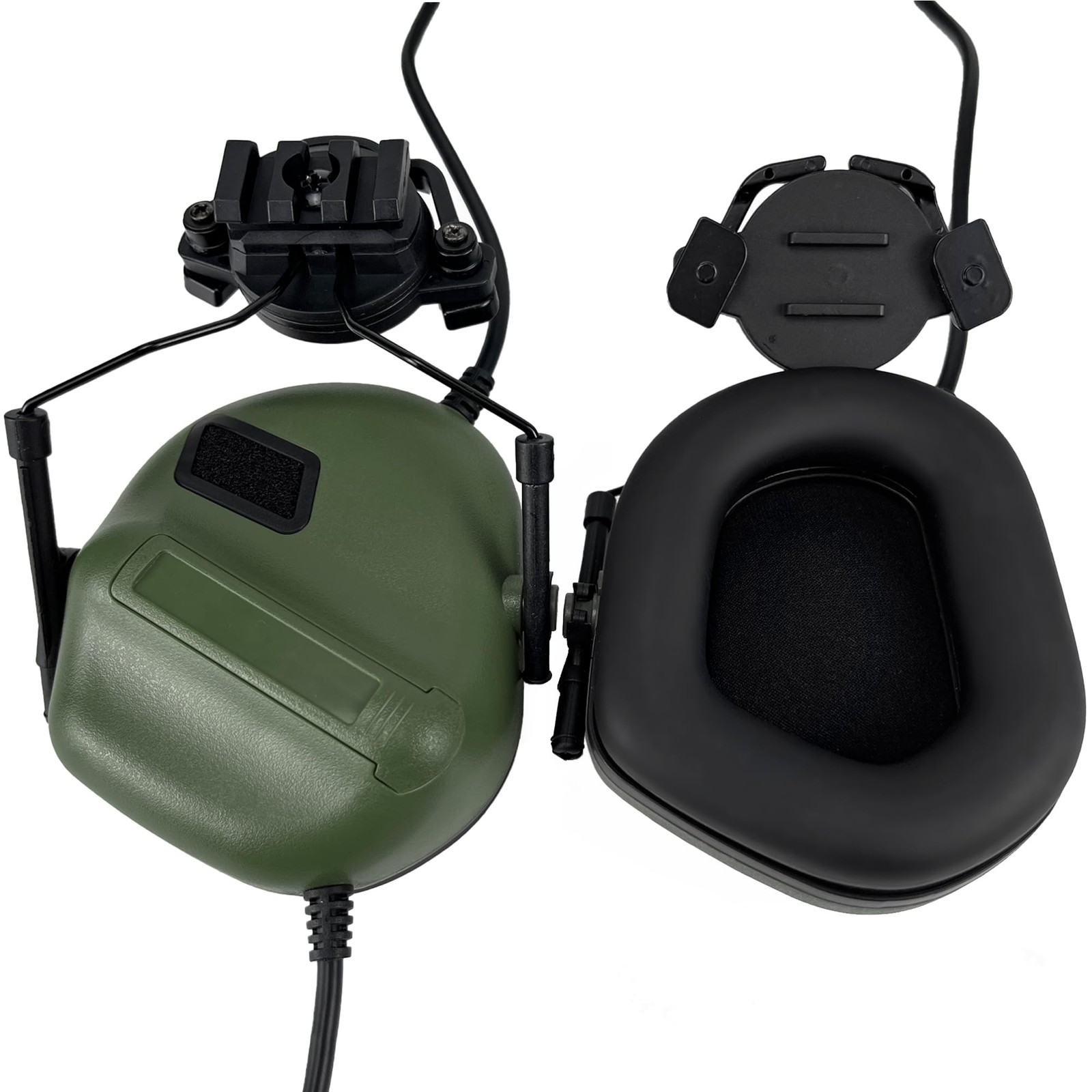 HANSTRONG GEAR Tactical Headset Unlimited Power Intercom with OD Green
