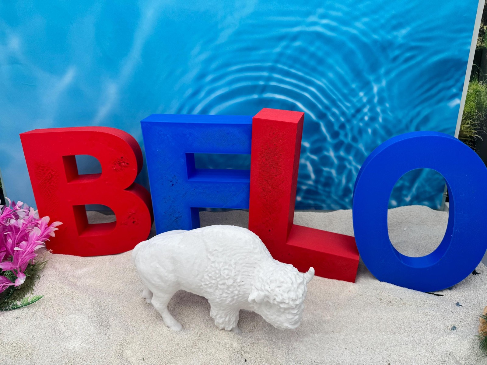 Massive Buffalo Football Aquarium sign