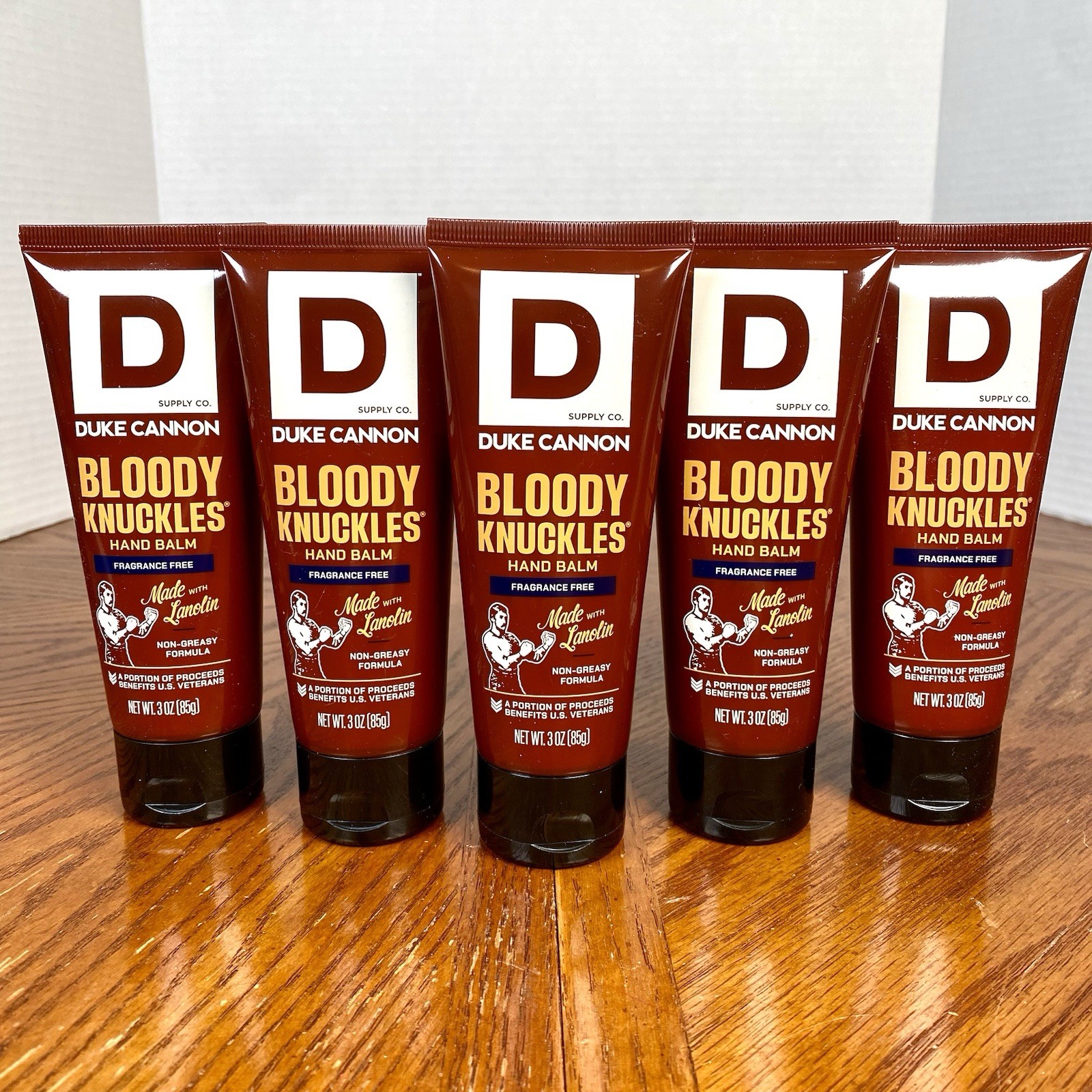 Lot of 5 ~ Duke Cannon BLOODY KNUCKLES 3 oz Hand Cream ~ Hand Repair Tube