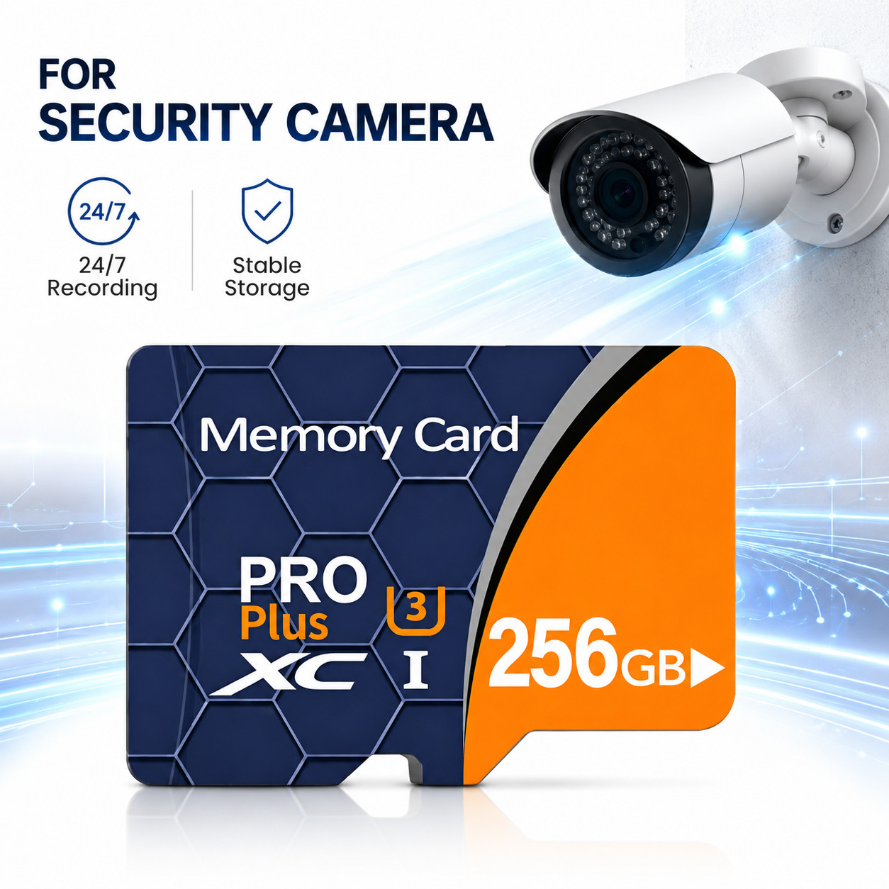 256GB Micro SD Memory Card for Security Camera with Adapter TF Flash 128GB Lot