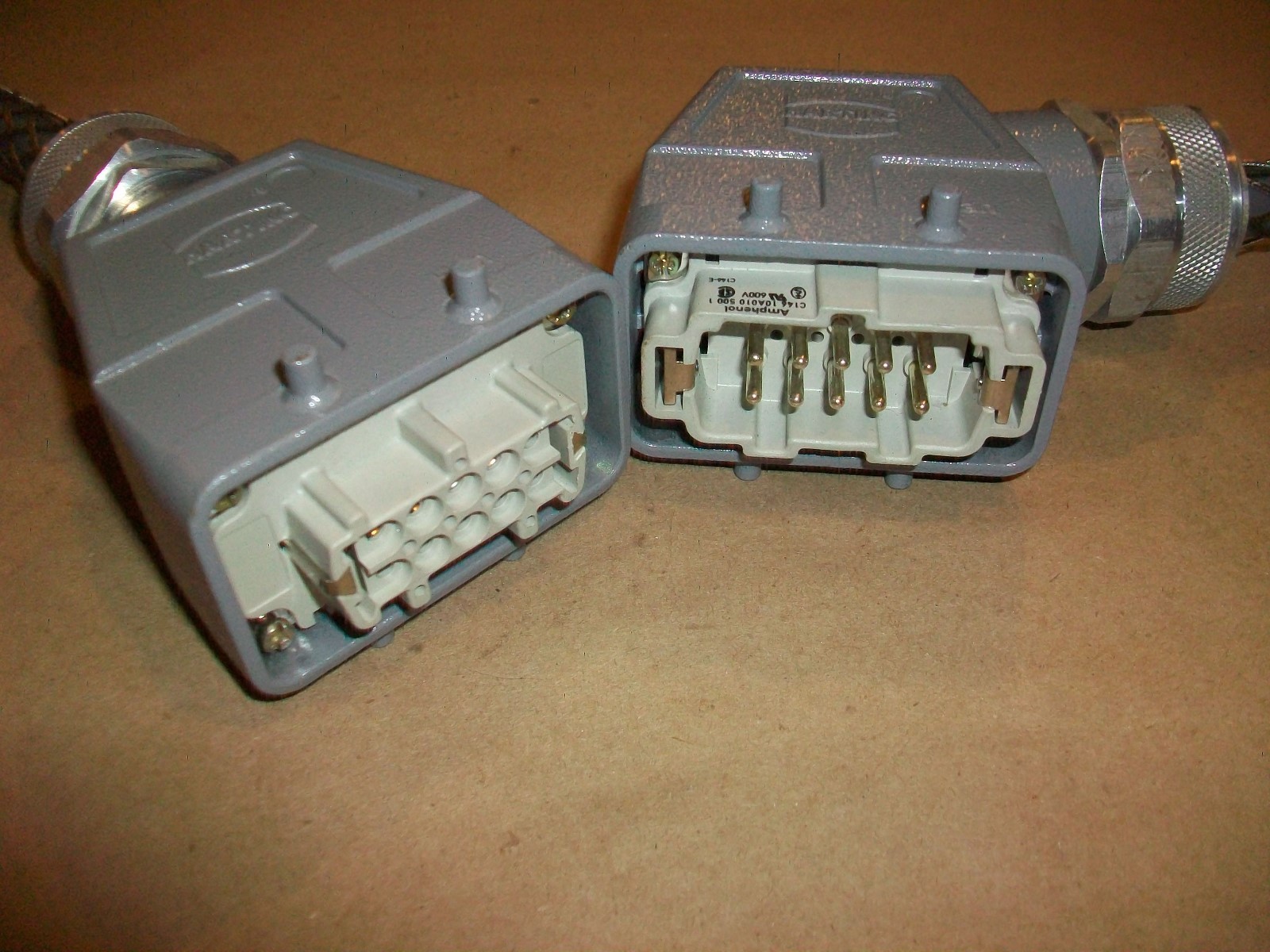 2pc set Amphenol / Harting Connector C146 10B0105001  C146 100105001