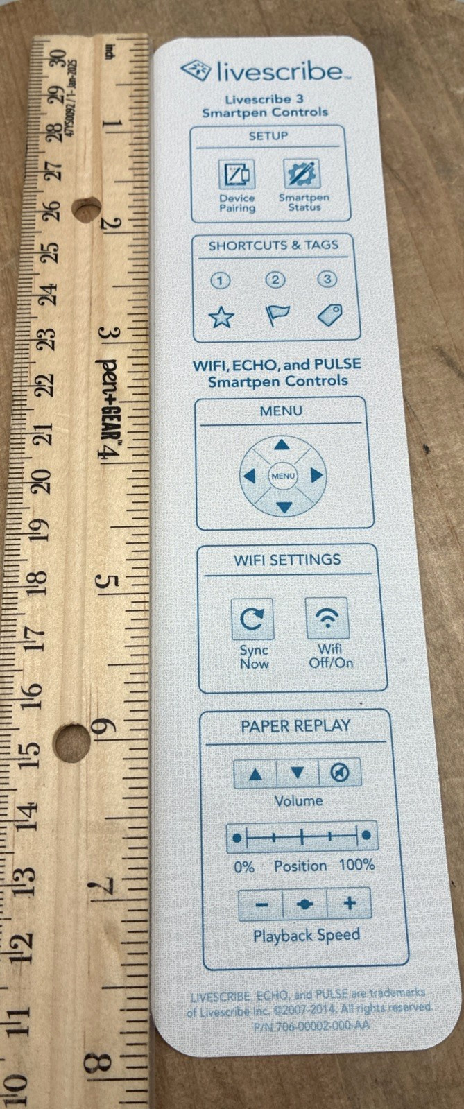 Livescribe 3 Smart Pen Controls Bookmark