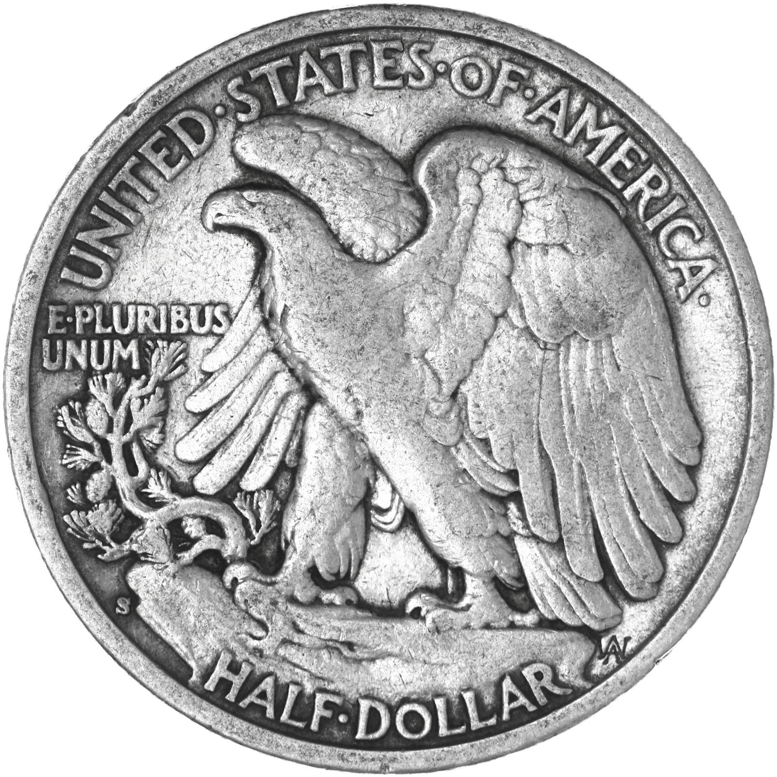 1944 S Walking Liberty Half Dollar Very Fine 90% Silver