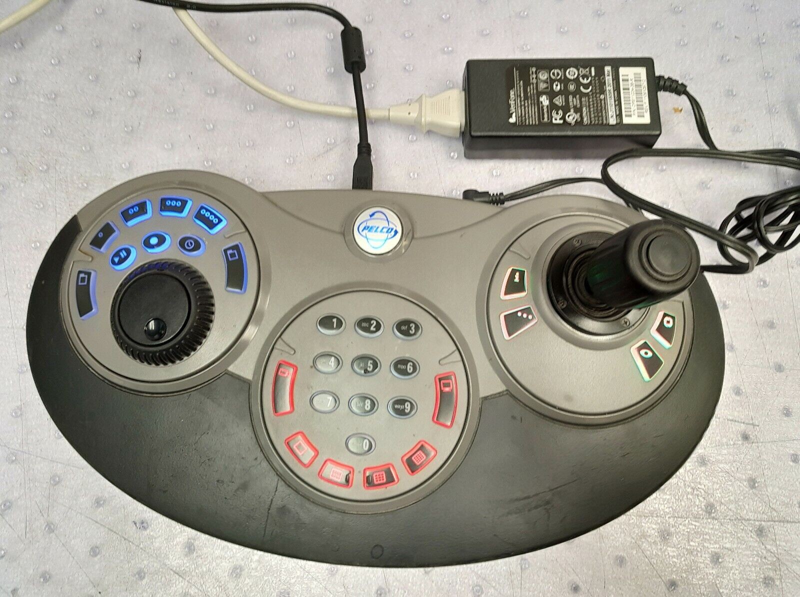 - Pelco KBD5000 Surveillance Joystick Keyboard With AC ADAPTER *GOOD WORKING*