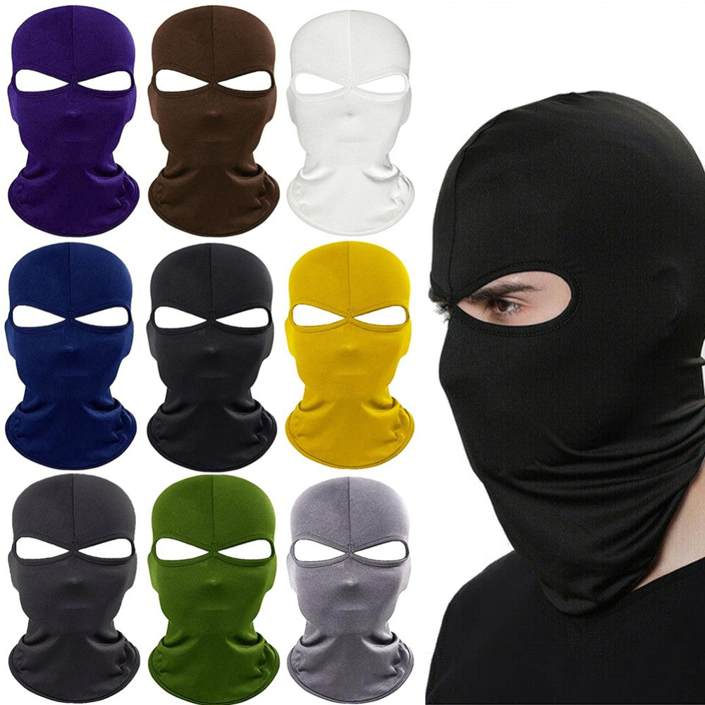 2 Holes Full Face Mask Tactical Balaclava Hood UV Protectio Military Face Cover