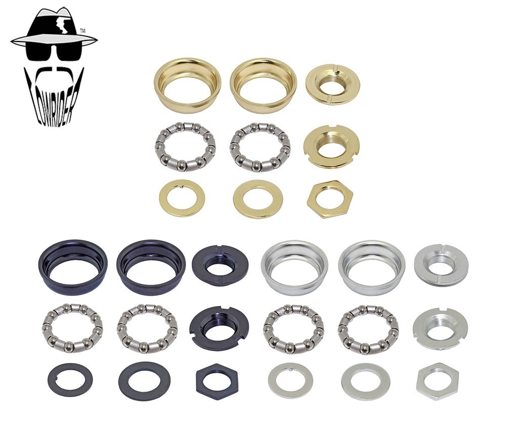 ORIGINAL LOWRIDER Bicycle Bottom Bracket Set – 1 Piece Crank 5/16" x 9 Ball 24T!