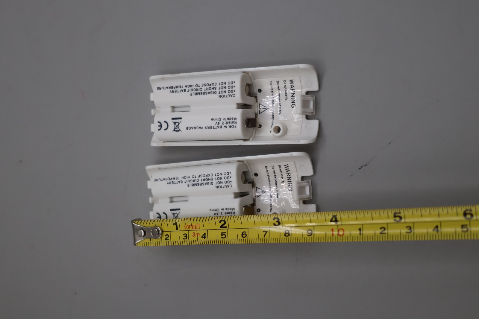2 Pack 2800 mah Rechargeable Batteries for Wii Remote Controller (White)