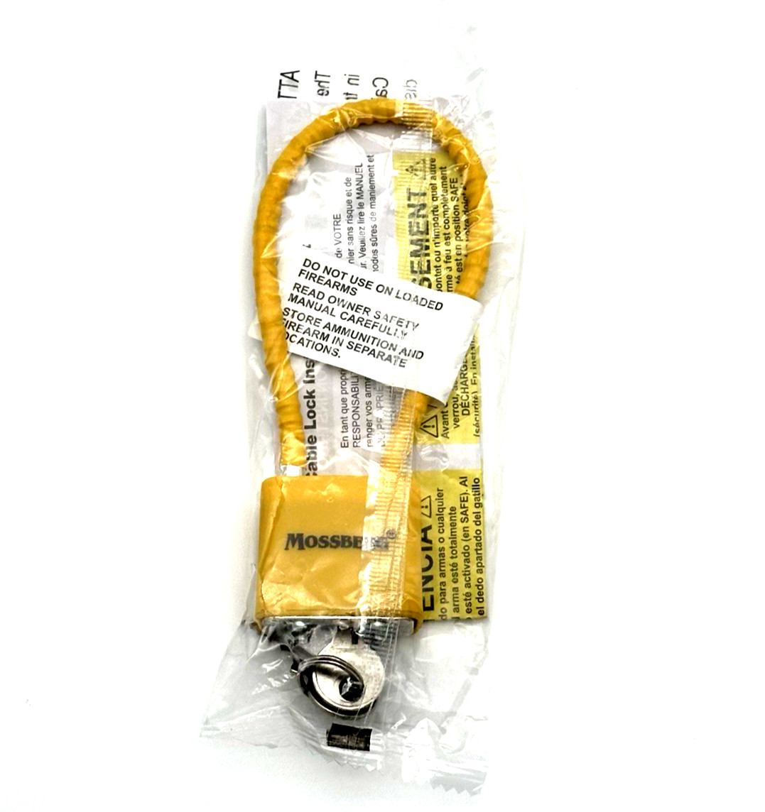 Mossberg Yellow Cable Gun Lock With Keys Firearm Safety Device New Sealed