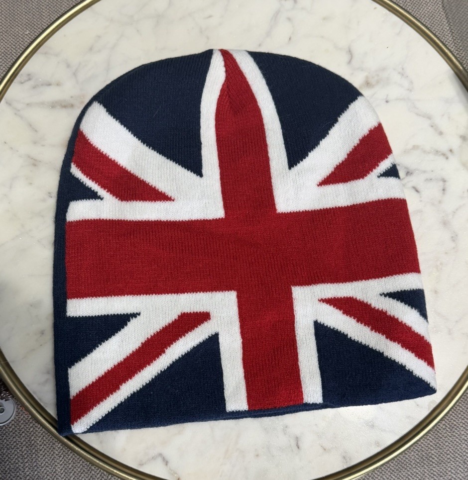 New British Britain Union Jack Blue Beanie Hat Winter Cap Stocking UK