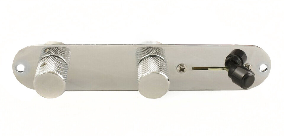 Precision Made Modern Telecaster Wiring Harness Plate and Knobs-Treble Bleed TB