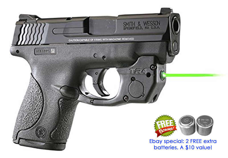 ArmaLaser TR4GS TR4-G Green Laser: S&W Shield Gen 1 M2.0 w/o rail, TR40 for PLUS