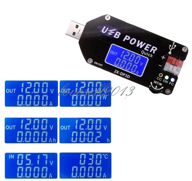 15W 2A Digital Control USB Adjustable Power Supply Module CC CV Speed Controller