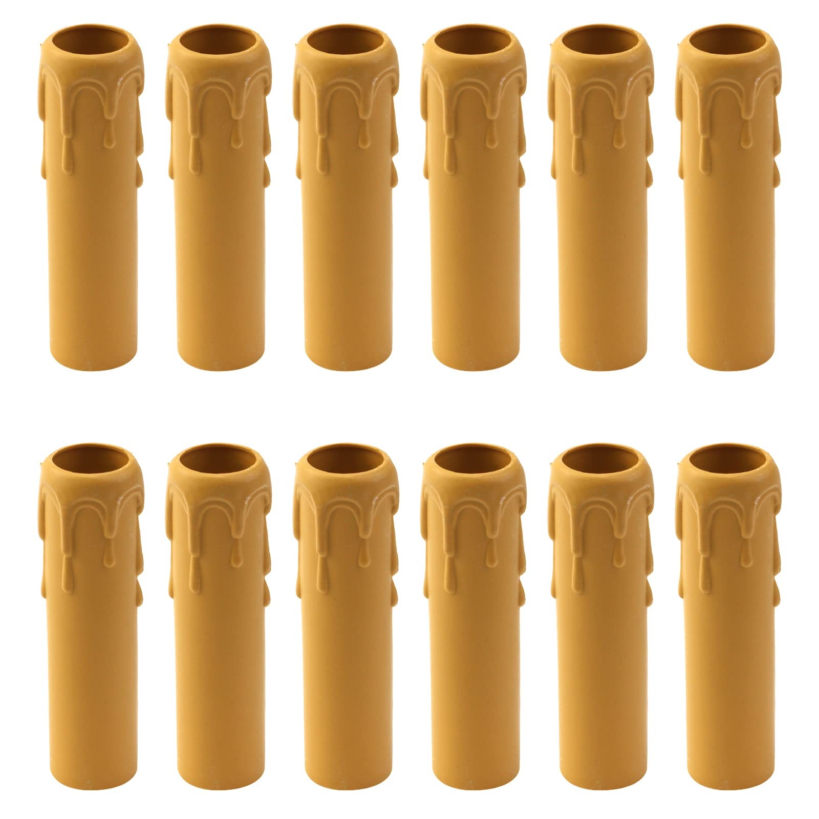12 Pack 4 Inch Chandelier Candle Sleeves Socket Covers Candelabra Base