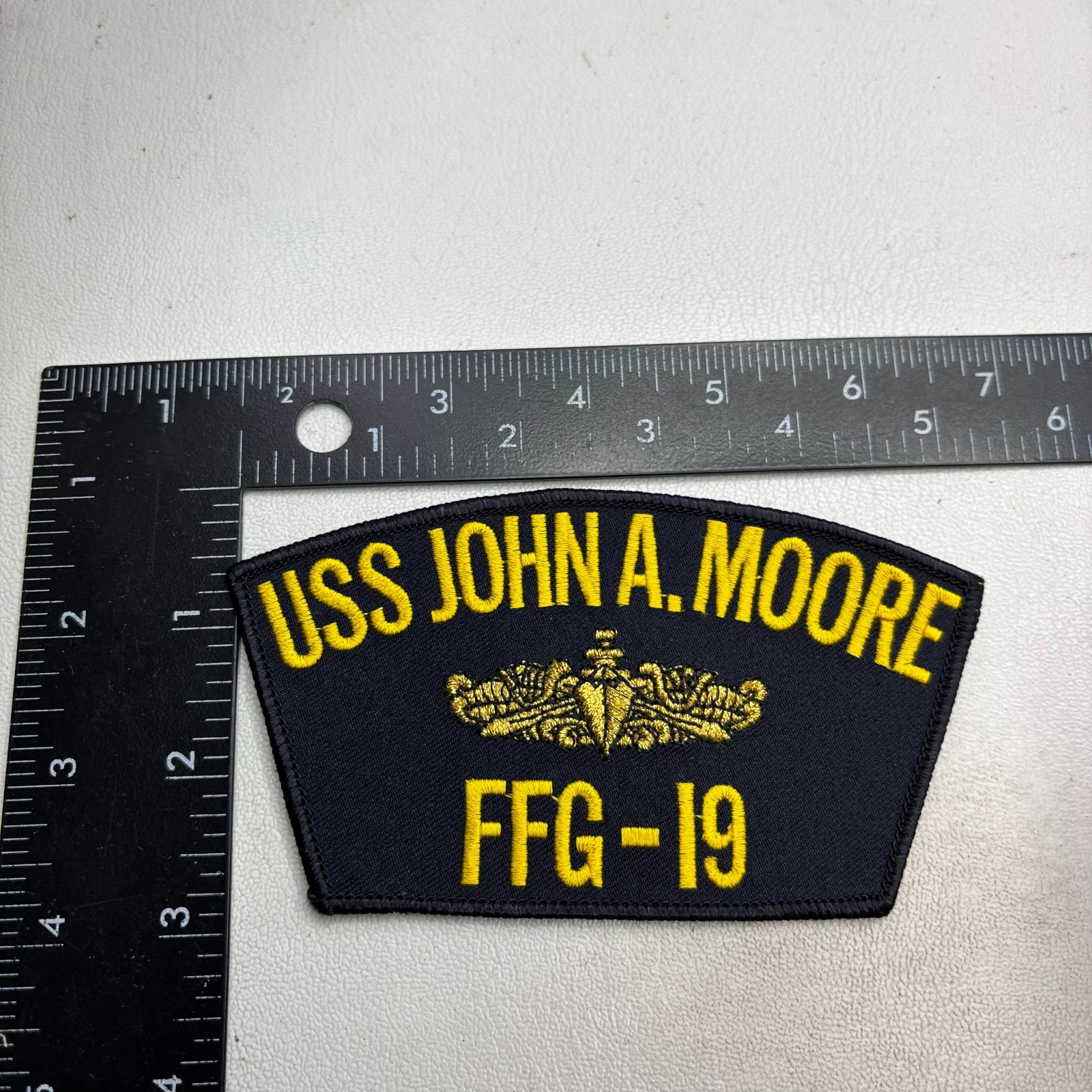 USN US Navy Frigate USS JOHN A. MOORE FFG-19 Hat Patch 27V2