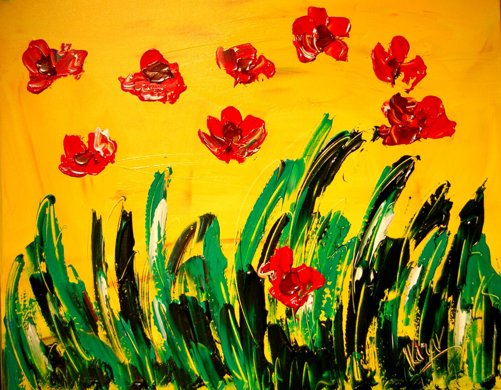 IMPRESSIONIST MODERN ART STRETCHED CANVAS  MUSIC COFFEE LANDSCAPE