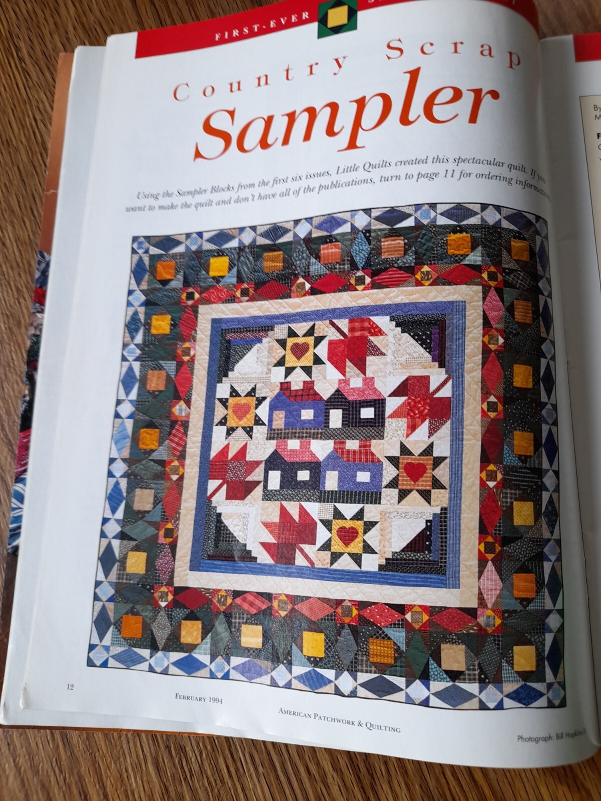 American Patchwork and Quilting Patterns Magazine Vintage Issue 6 February 1994