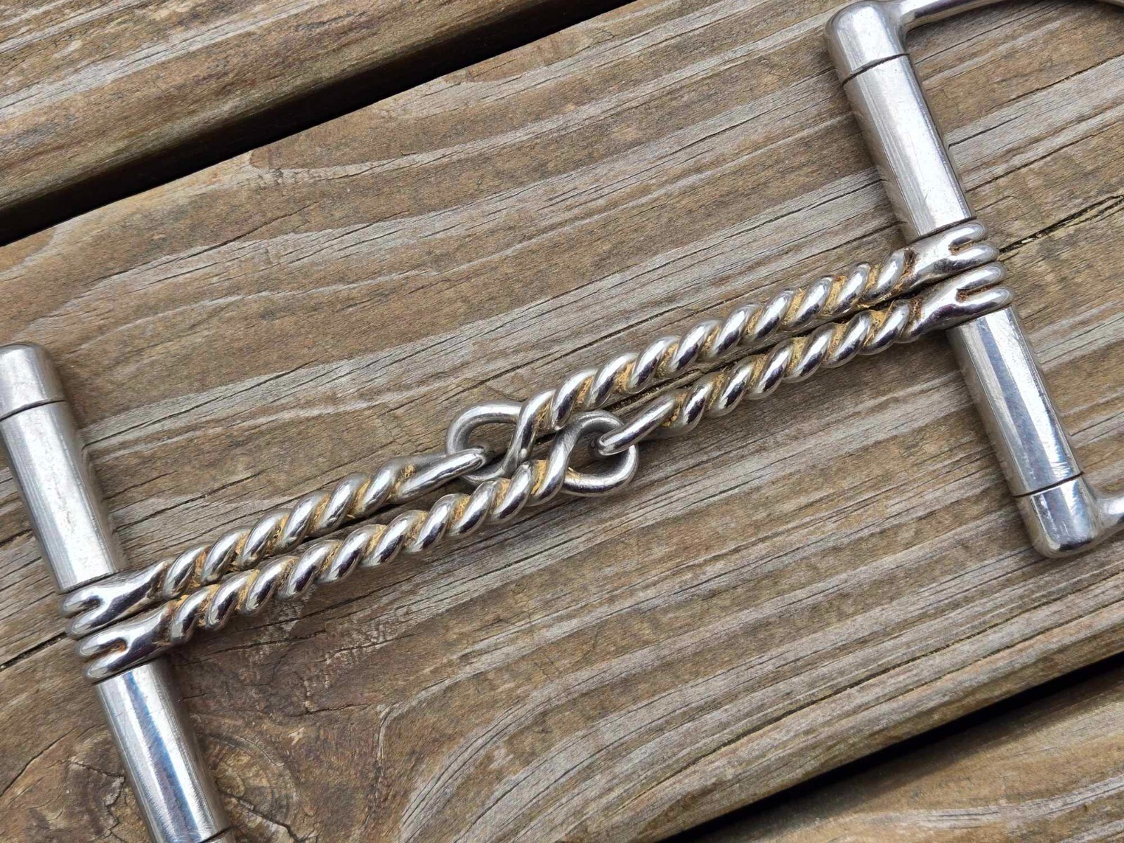 MAHEU Double Twisted Wire English Hunter Dee D Ring Snaffle Bit - 5.5" 5-1/2"