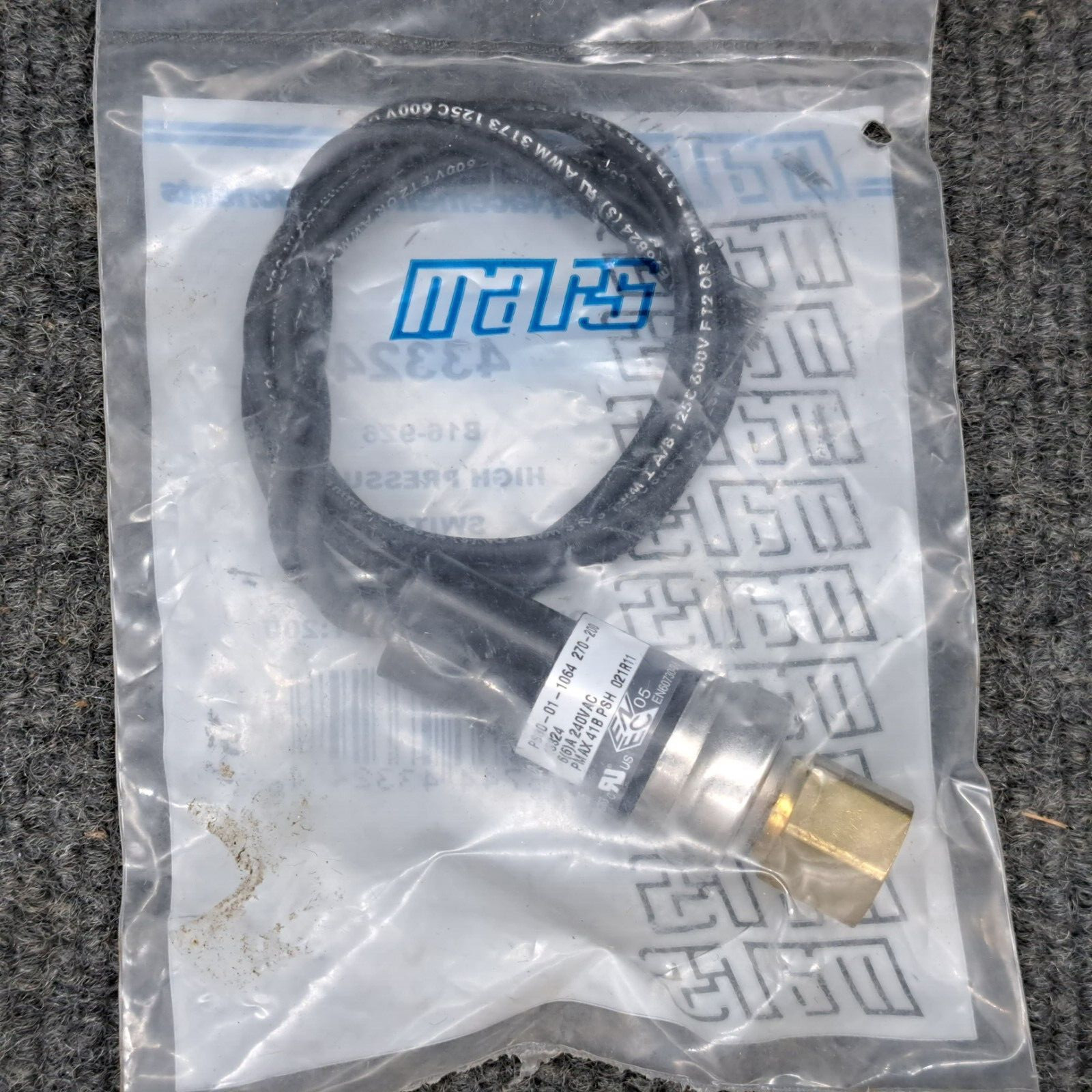 MARS 43324 High Pressure Switch Auto Reset B16-926 /  Sensata PS80-01-1064