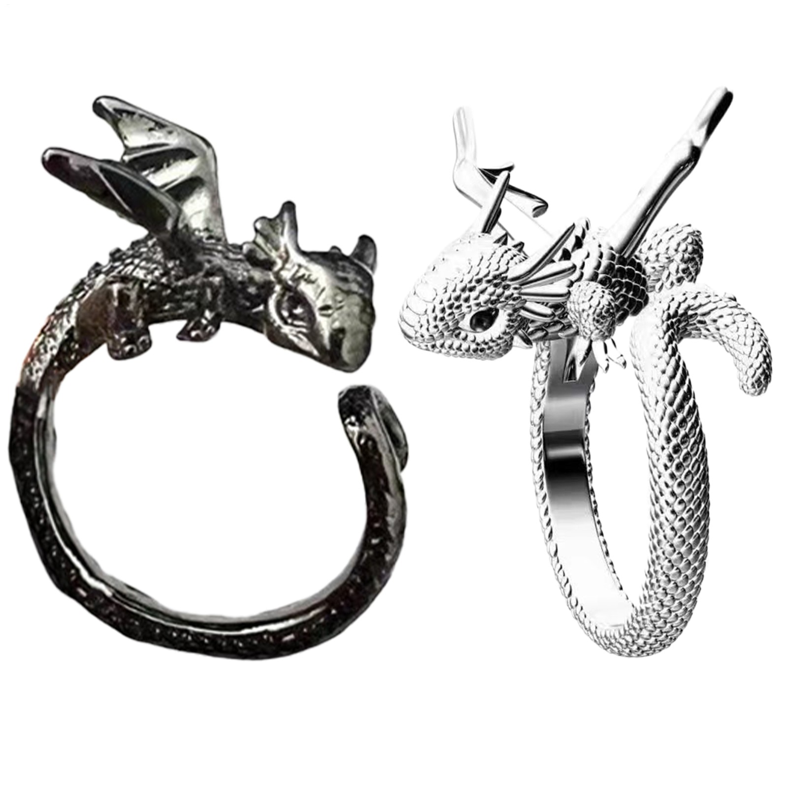 2Pcs Dragon Yarn Guide Ring Thimble For Kniting Crochet Adujustable Tension Ring