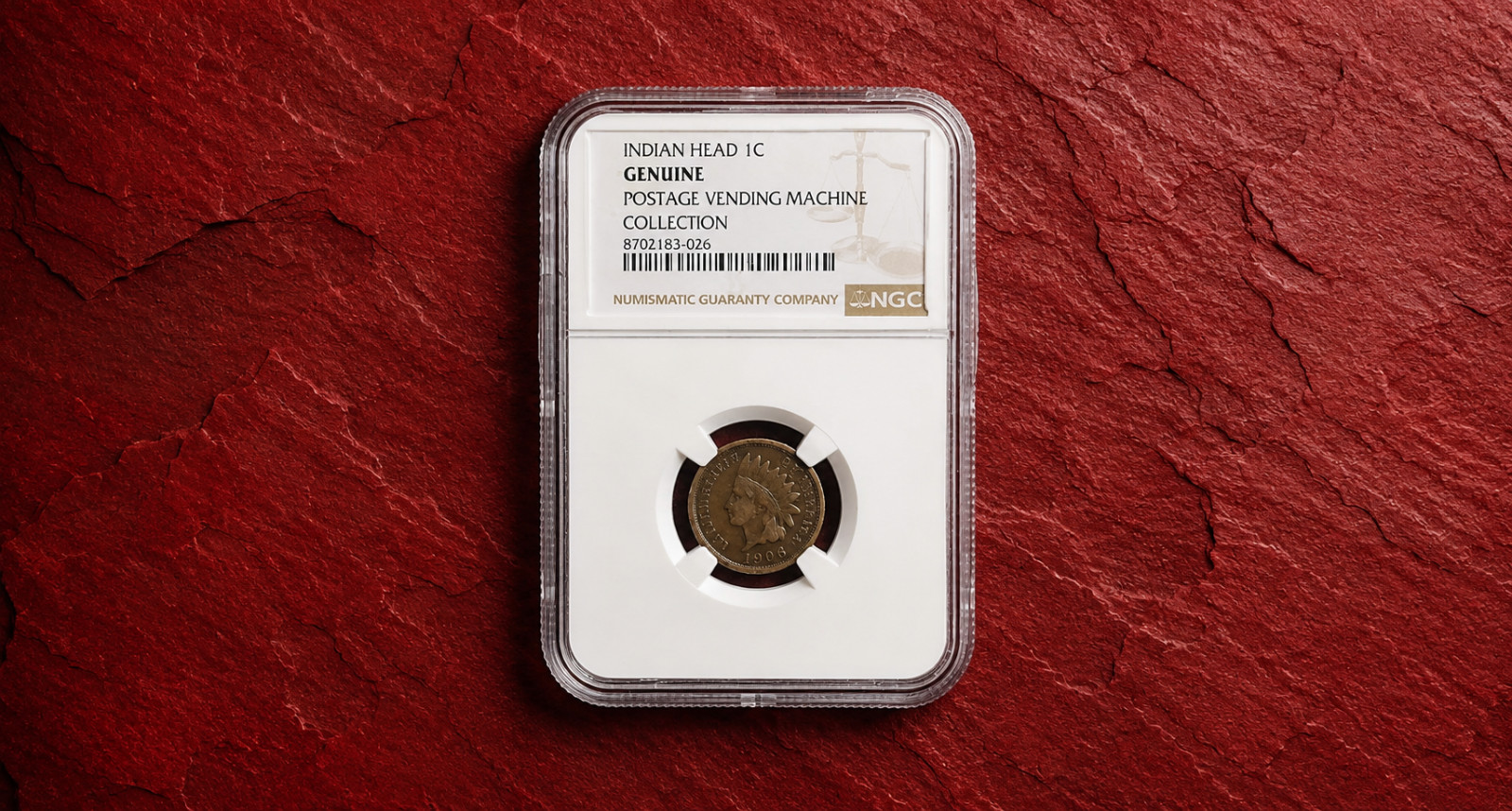 1906 Indian Head Cent – NGC Genuine Postage Vending Machine Collection –