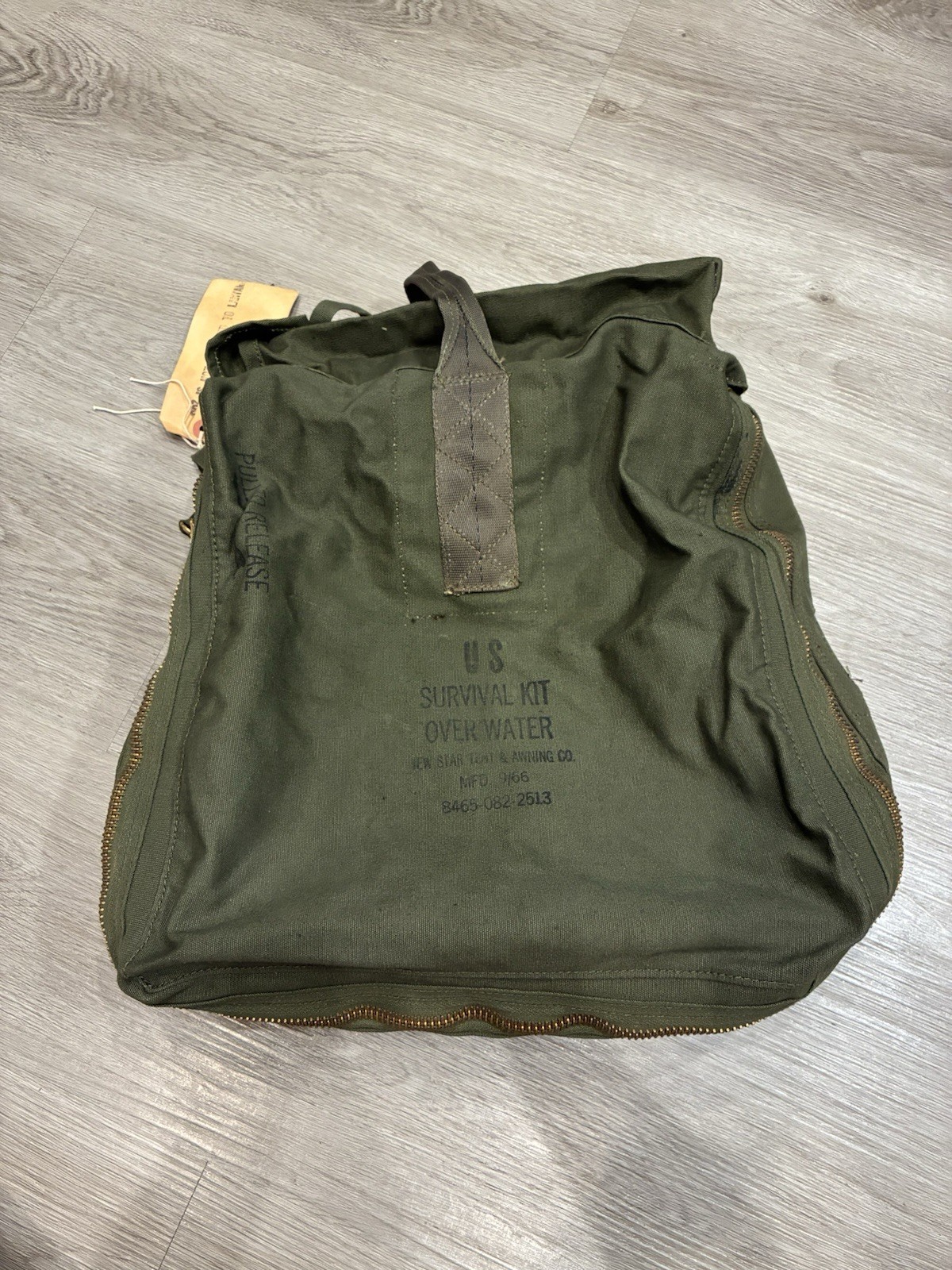 US Military Overwater Survival Kit Bag 1966 Star Sports Awning Co  8465-064-2513