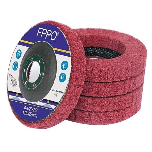 5Pcs 4.5" x 7/8" Nylon Fiber Flap Disc Polishing Grinding grit 320
