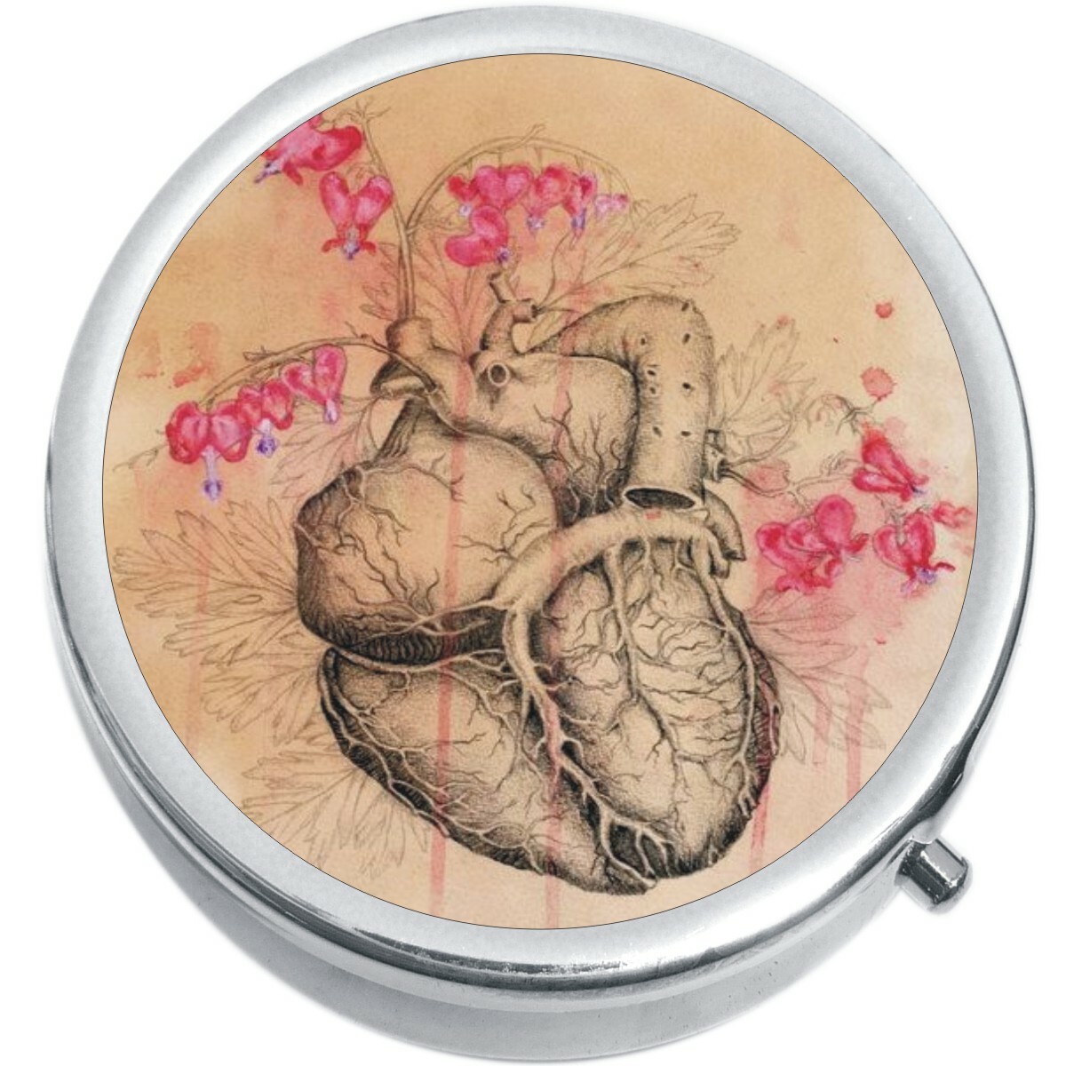 Anatomical Heart Art Medicine Vitamin Pill Box