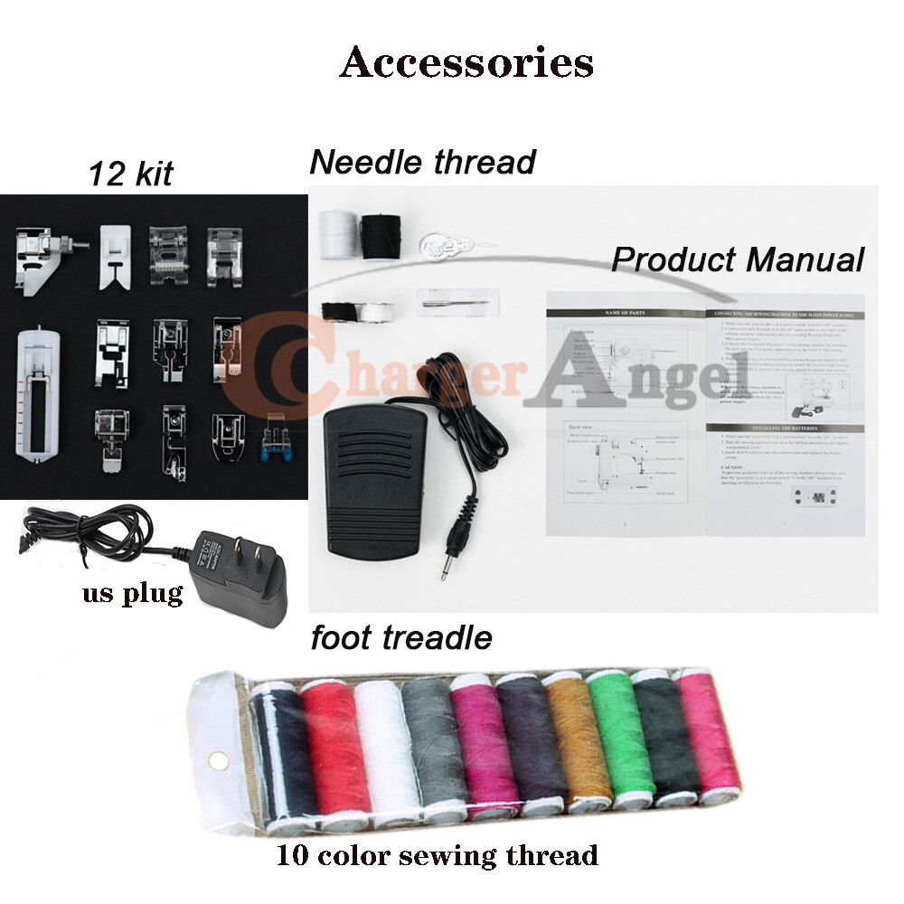 Household Sewing Machine,Free-Arm Sewing Machine w/Expansion Platform 12 Stitche
