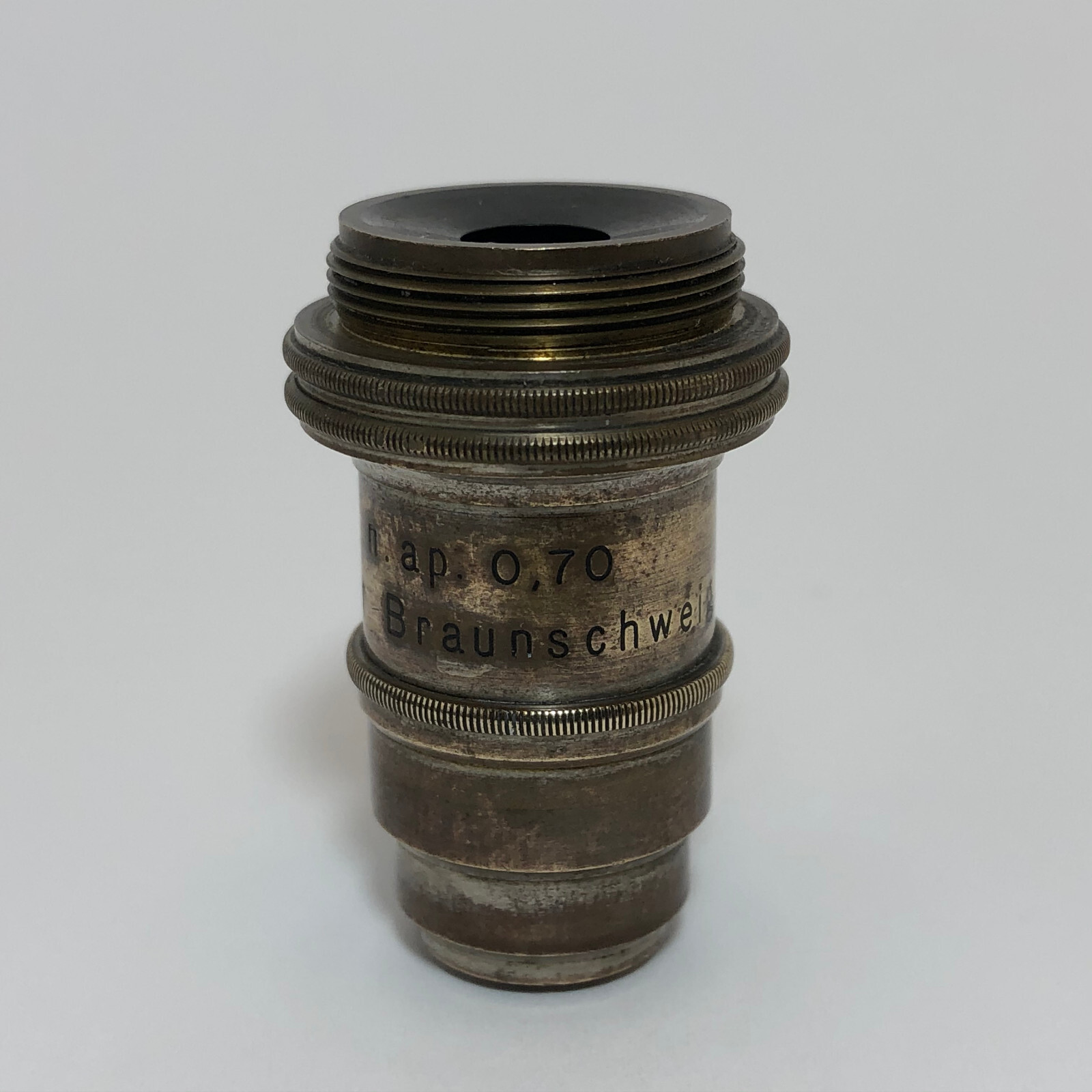 Vintage VOIGTLANDER MICROSCOPE LENS Brass Objective Lens 4mm