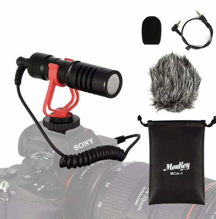 New Moukey MCM-1 DSLR Video Camera Microphone; External Open Box